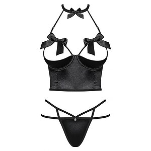 Set Obsessive Delishya Negru L-XL