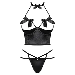 Set Obsessive Delishya Negru L-XL
