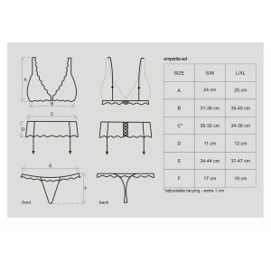 Set Obsessive Emperita Negru S-M