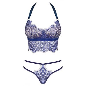 Set Obsessive Flowlace Albastru S-M