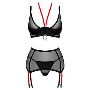 Set Obsessive Glandez 3 Piese Negru Set Obsessive Glandez 3 Piese Negru pe Denysa.ro