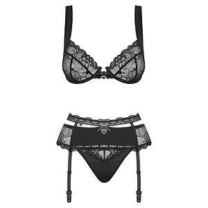 Set Obsessive Heartina Negru pe Denysa.ro