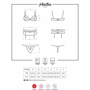 Set Obsessive Heartina Roșu S-M