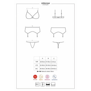 Set Obsessive Jolierose Roșu S-M