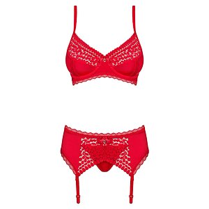 Lenjerie Sexy Set Obsessive Jolierose Roșu S-M