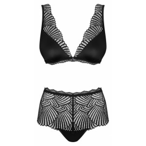 Set Obsessive Klarita cu Talie Înaltă Negru Set Obsessive Klarita cu Talie Înaltă Negru pe Denysa.ro