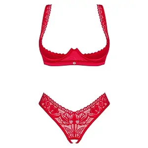 Set Obsessive Lacelove Cupless Rosu M-L