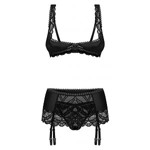 Set Obsessive Lecille 3 Piese Negru Set Obsessive Lecille 3 Piese Negru pe Denysa.ro