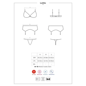 Set Obsessive Lolitte Negru S-M