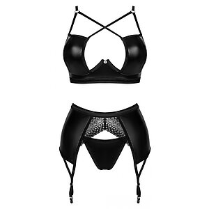 Set Obsessive Norides 3 Piese Negru XL-2XL