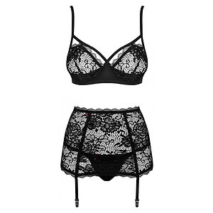 Set Obsessive Peonesia Negru S-M