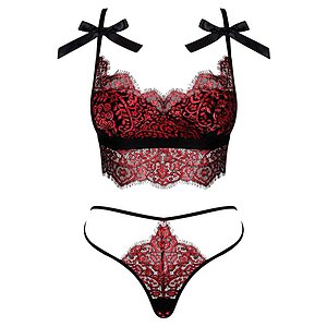 Set Obsessive Redessia Roșu L-XL