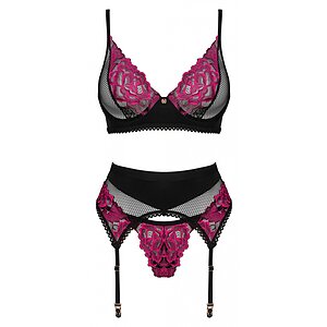 Set Obsessive Rosenty 3 Piese Roz XL-2XL