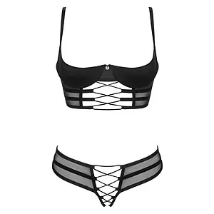 Set Obsessive Roxelia Decupat Negru M-L
