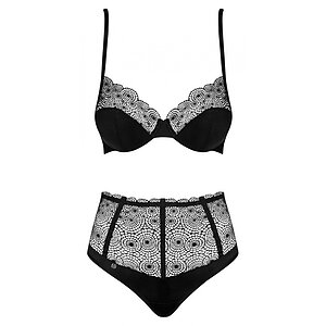 Set Obsessive Sharlotte Negru S-M