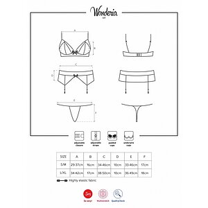 Set Obsessive Wonderia Negru S-M