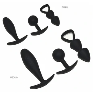Set of Anal Plugs Basel Size S Negru