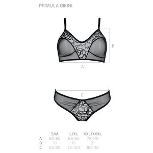 Set Passion Eco Primulă Bikini Negru L-XL