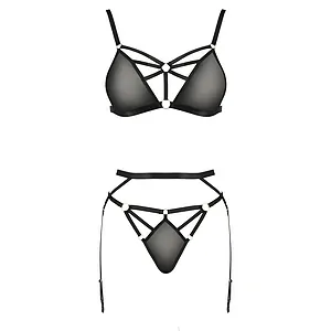 Set Passion Meggy Negru L-XL