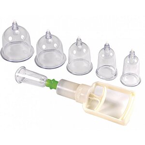 Set Pompa Pentru Sfarcuri Cupping Rimba Transparent pe Denysa.ro