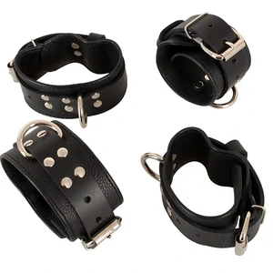 Set Restricții Pentru Pat H Belt și Cătușe Negru