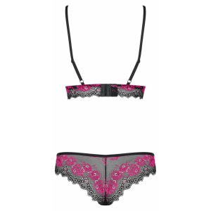 Set Sexy Obsessive Tulia din Dantelă Negru XS-S