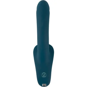 Set Strap-On You2Toys — 7 Moduri, Reîncărcabil Albastru