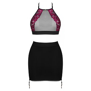 Set Top Skirt Rosenty Negru pe Denysa.ro
