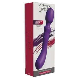 She.E.O Wand Dublu 10 Moduri USB C IPX7 Reîncărcabil Mov