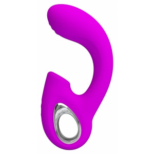 Sibel Vibrator Dublă Stimulare 10+30 Moduri Reîncărcabil Mov pe Denysa.ro