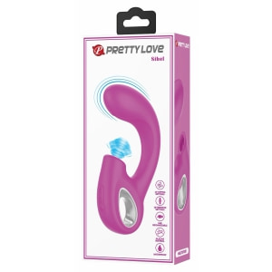 Sibel Vibrator Dublă Stimulare 10+30 Moduri Reîncărcabil Mov