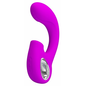 Sibel Vibrator Dublă Stimulare 10+30 Moduri Reîncărcabil Mov