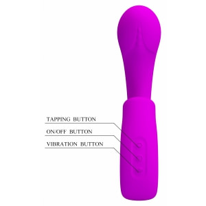 Sibel Vibrator Dublă Stimulare 10+30 Moduri Reîncărcabil Mov