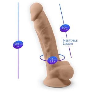 Silexd Dildo Realist 20.5 cm, 10 Funcții, Reîncărcabil