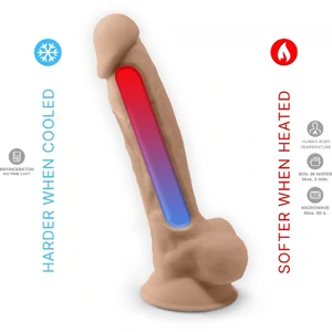 Silexd Dildo Realist 20.5 cm, 10 Funcții, Reîncărcabil