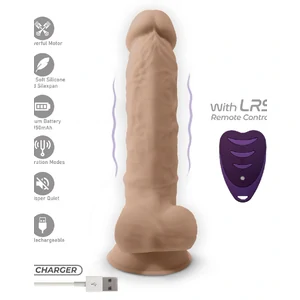 Silexd Dildo Realist 20.5 cm, 10 Funcții, Reîncărcabil