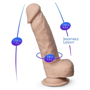 SILEXD Real Skin Model 1 — 17.8 cm, Ventuză Puternică