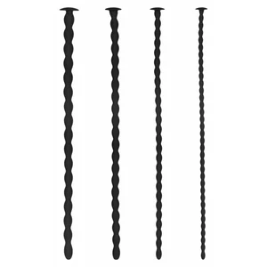 Silicone Spiral Plug Set Advanced Urethral Sounding Negru pe Denysa.ro