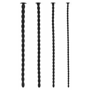 Silicone Spiral Plug Set Advanced Urethral Sounding Negru pe Denysa.ro