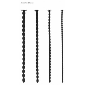 Silicone Spiral Plug Set Advanced Urethral Sounding Negru