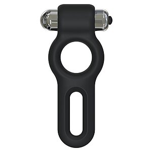 Silicone Vibrating Ring Negru pe Denysa.ro