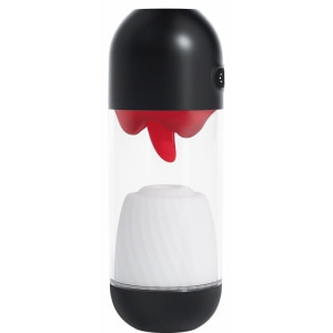 Slurpy Crushious Masturbator Automat 2 în 1 Alb pe Denysa.ro