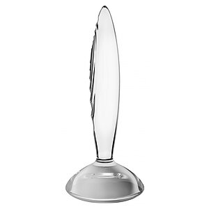 Sparkling Crystal Glass Dildo Transparent pe Denysa.ro