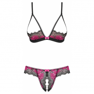 Set Obsessive Open Tulia Negru S-M