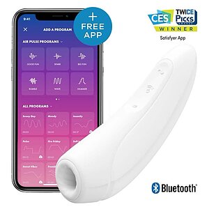 Stimulator Clitoris Satisfyer Curvy 1 Plus Alb pe Denysa.ro