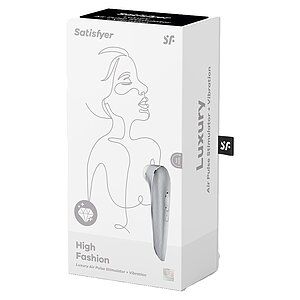 Stimulator Satisfyer Luxury High Fashion Argintiu