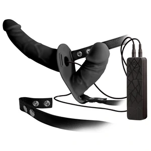 Strap On Cu Vibrații Double Thruster Negru pe Denysa.ro