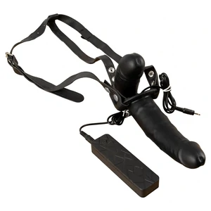 Strap On Cu Vibrații Double Thruster Negru