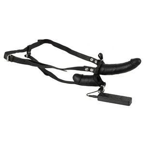 Strap On Cu Vibrații Double Thruster Negru