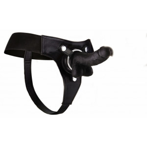 Strap-On Realistic 18cm Negru pe Denysa.ro